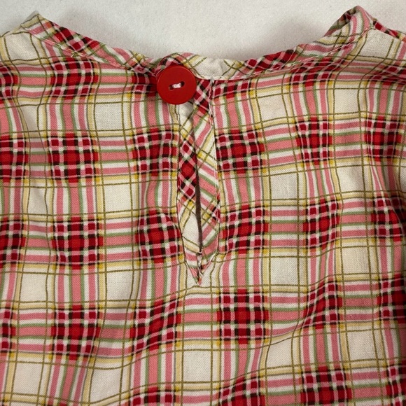 SMILING BUTTON Girls' Tartan‎ Plaid Long Sleeve Countryside Dress Playful Size 5 - Picture 6 of 10